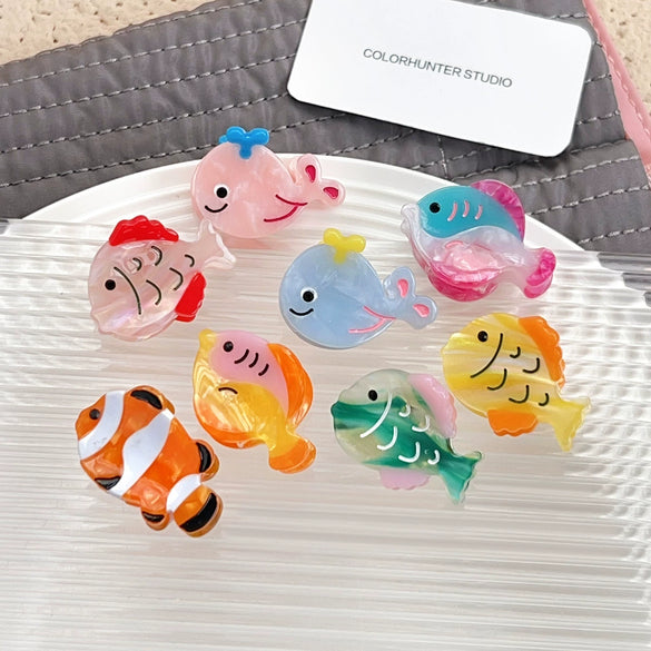 Hairpin Acetic Acid Sea Life Animals Handmade Mini Clip For Girls