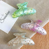 Hairpin Acrylic Starfish Clip Set With Diamonds For Women Simple Animal Style