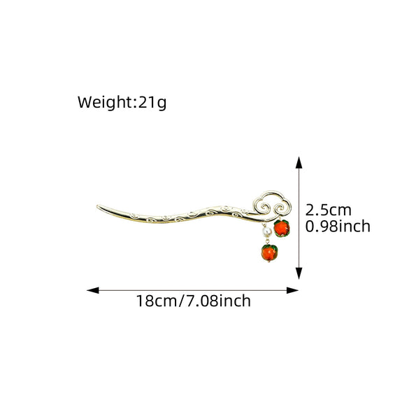 Hairpin Alloy Ginkgo Biloba Handmade Ancient Style