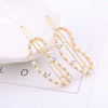 Hairpin Artificial Crystal And Zinc Alloy Geometric Heartshaped Pearl Hair Accessories For Female Wholesale