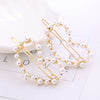 Hairpin Artificial Crystal And Zinc Alloy Geometric Heartshaped Pearl Hair Accessories For Female Wholesale