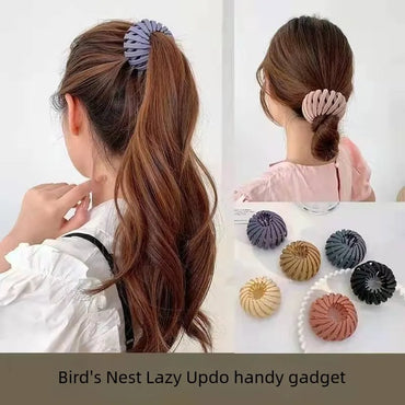 Hairpin Back Head Women'S Ponytail Bird'S Nest Hair Ring Lazy Hair Curler Ball Head Hair Accessories Hairpin