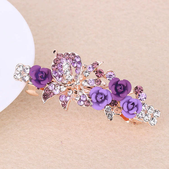 Hairpin Ladies Diecast Rhinestone Electroplated Top Clip Jewelry