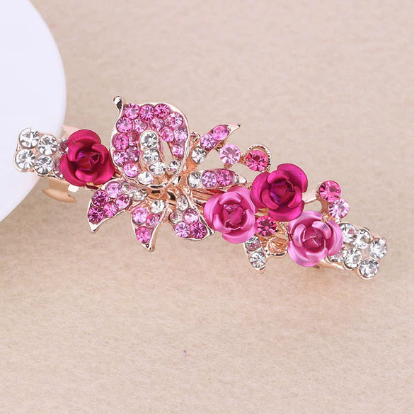 Hairpin Ladies Diecast Rhinestone Electroplated Top Clip Jewelry