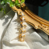 Hairpin Natural Freshwater Pearl Rhinestone Alloy Electroplated Geometric Design Women's Hair Accessory