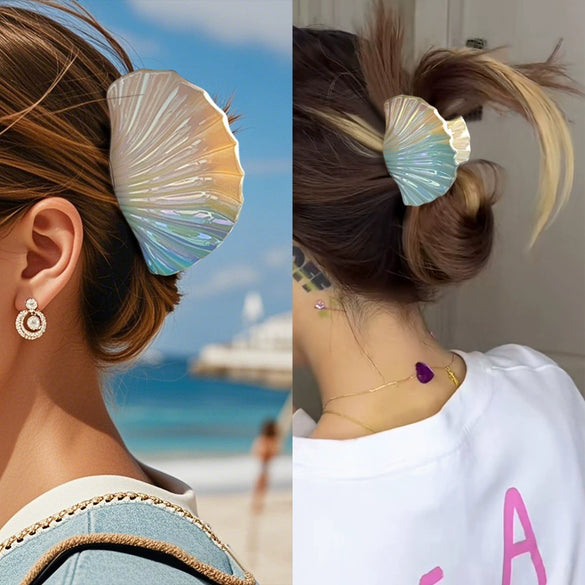 Hairpin Plastic Resin Vacation Style Electroplating Shell Women's Hair Accessories