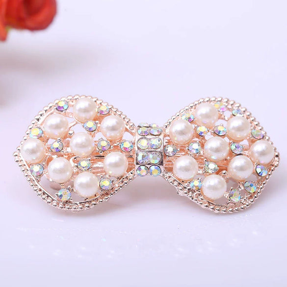 Hairpin Rhinestone Alloy Pearl Peacock Natural Style