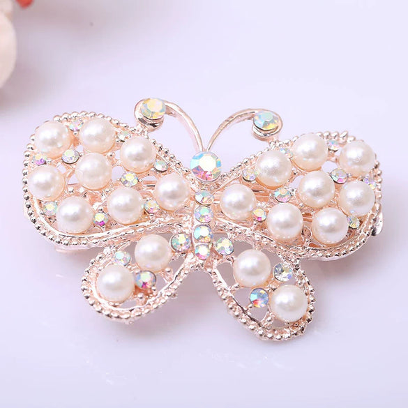 Hairpin Rhinestone Alloy Pearl Peacock Natural Style
