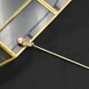 Hairpin Sandalwood Pearl Geometric Retro Handmade