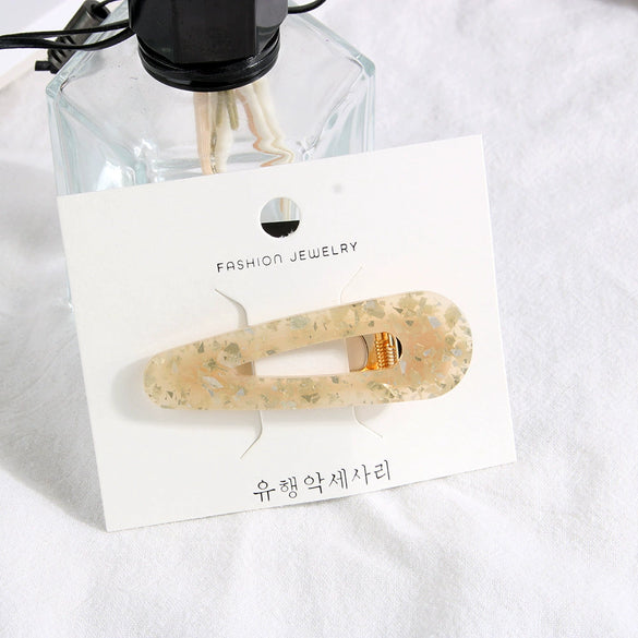 Hairpin Side Clip Acetate Acrylic Handmade Fashion Geometric Women's Hair Accessories