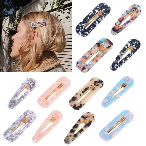 Hairpin Side Clip Acetate Acrylic Handmade Fashion Geometric Women's Hair Accessories