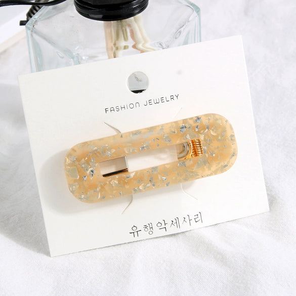 Hairpin Side Clip Acetate Acrylic Handmade Fashion Geometric Women's Hair Accessories