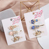 Hairpin Side Clip Metal Inlaid With Gold Starry Sky Wings Design For Girls