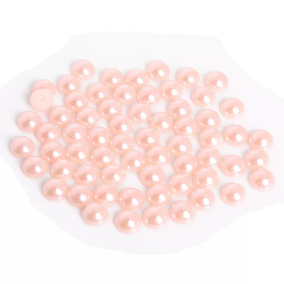 Half Face Hair Accessories Abs Imitation Pearl Semicircle Flat Bottom Diy Handmade Bow