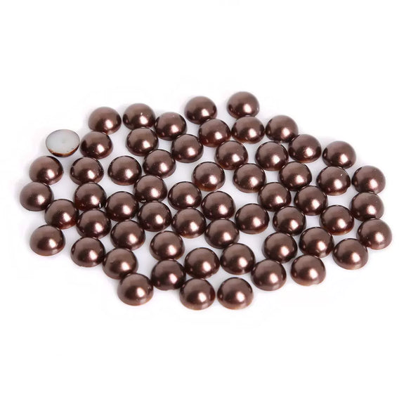 Half Face Hair Accessories Abs Imitation Pearl Semicircle Flat Bottom Diy Handmade Bow