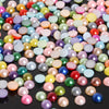 Half Face Hair Accessories Abs Imitation Pearl Semicircle Flat Bottom Diy Handmade Bow