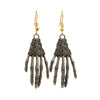 Halloween Alloy Earrings With Skull Palm Eye And Spider Patterns