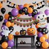 Halloween Balloon Arch Set Balloon Party Background Decoration Latex Aluminum Film Balloon Package Round Shape