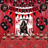 Halloween Balloon Set With Spider Tablecloth And Flag Latex Round Balloon Combination For Party Decoration