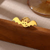 Halloween Bat Brooch Pin Electroplated Stainless Steel Animal Badge For Women Cute Dualpurpose Fashion Accessory