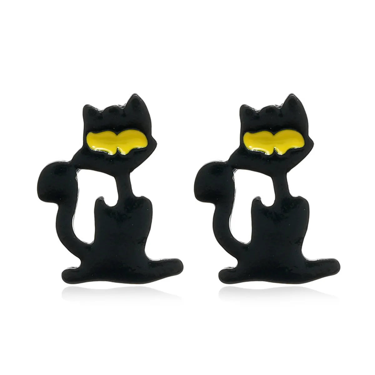 Halloween Black Cat Pumpkin Pendant Earrings Wholesale Nihaojewelry