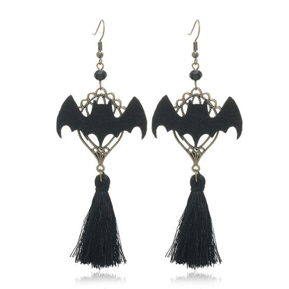 Halloween Black Cat Pumpkin Pendant Earrings Wholesale Nihaojewelry