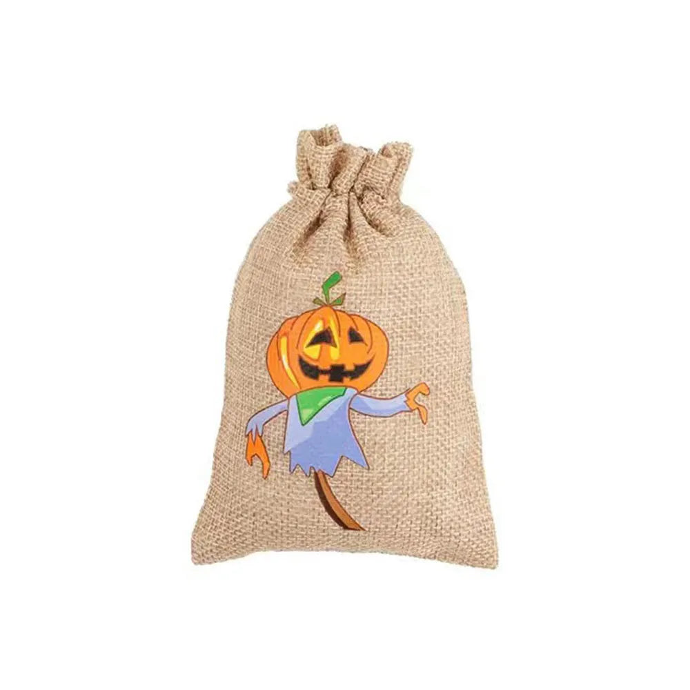 Halloween Casual Pumpkin Cartoon Linen Party Festival Gift Bags