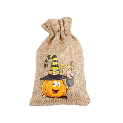 Halloween Casual Pumpkin Cartoon Linen Party Festival Gift Bags