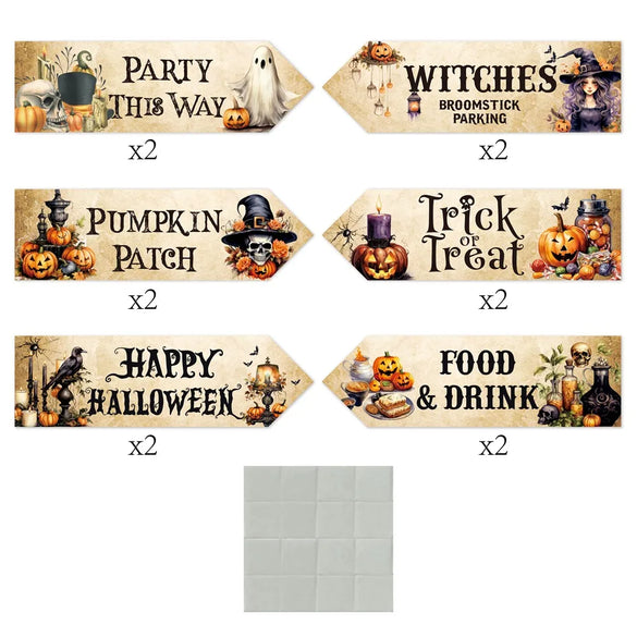 Halloween Casual Simple Style Letter Paper Holiday Party Road Sign Plate