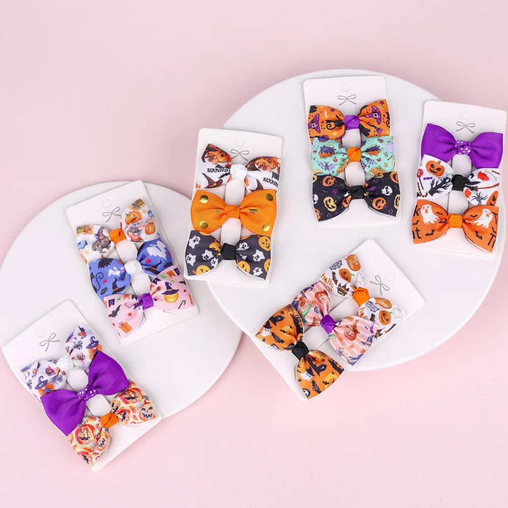 Halloween Children'S Bow Hairpin Three-Piece Set Wholesale Nihaojewelry