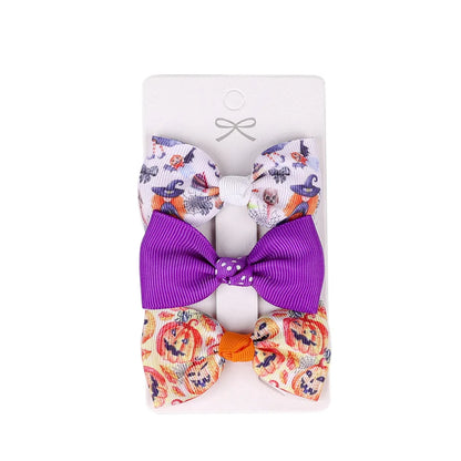 Halloween Children'S Bow Hairpin Three-Piece Set Wholesale Nihaojewelry