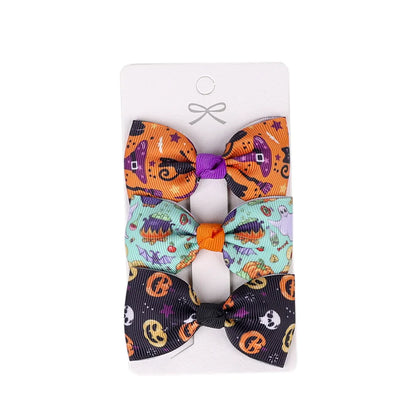 Halloween Children'S Bow Hairpin Three-Piece Set Wholesale Nihaojewelry