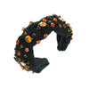 Halloween Cloth Headband With Ghost Pumpkin Diamond Decor Women's Holiday Hair Accessory