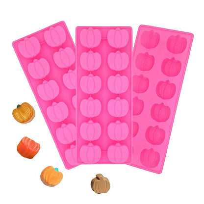 Halloween Cute Pumpkin Red Heart Silica Gel Kitchen Molds 3 Pieces Set 4 Pieces Set 6-Piece Set