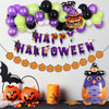 Halloween Decoration Aluminum Film Round Balloon Party Supplies With Pumpkin Pattern