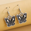 Halloween Earrings Alloy Butterfly Skull Cartoon Gothic Punk Dark Electroplated For Women
