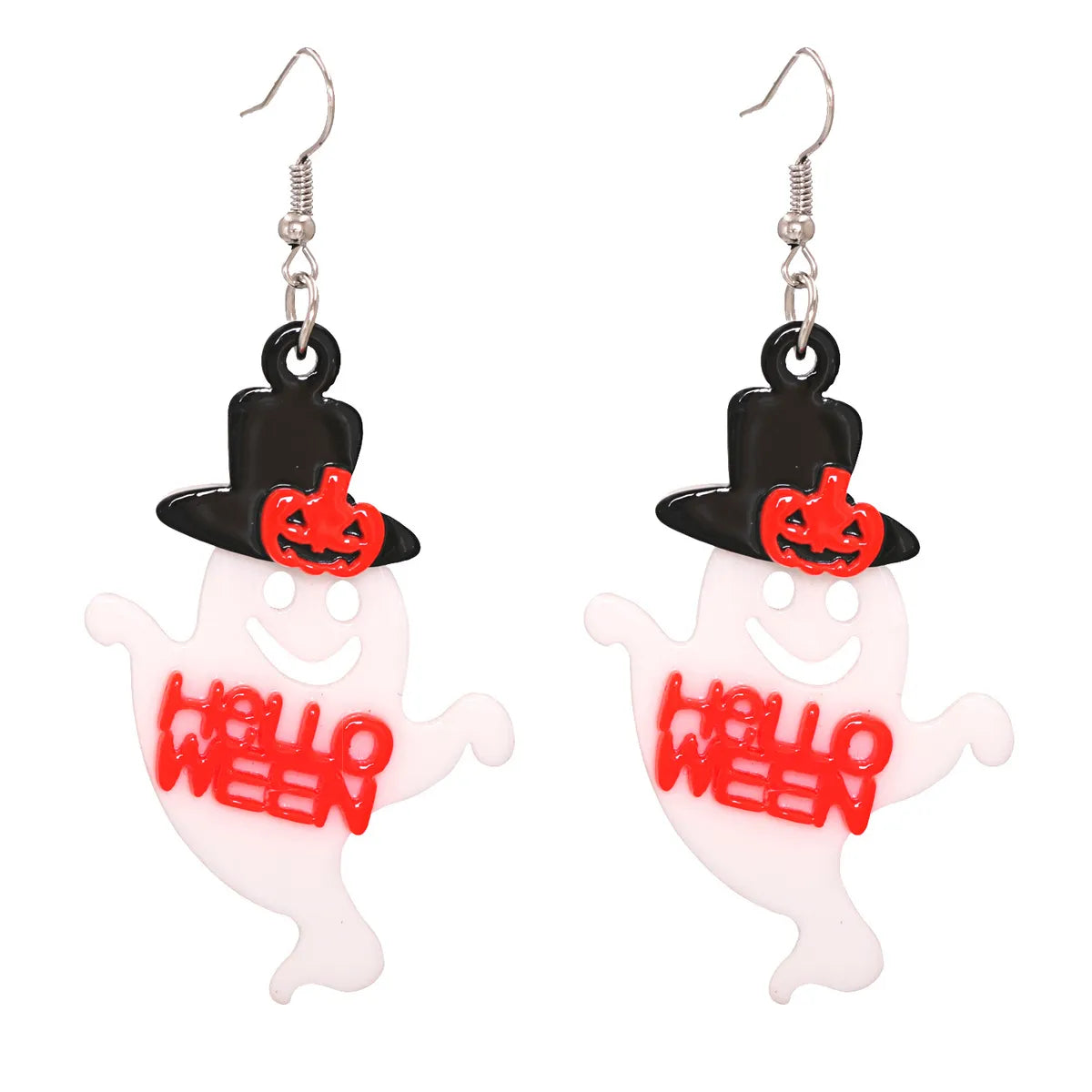 Halloween Funny Pumpkin Acrylic Earrings Little Witch Resin Earrings