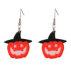 Halloween Funny Pumpkin Acrylic Earrings Little Witch Resin Earrings