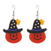 Halloween Funny Pumpkin Acrylic Earrings Little Witch Resin Earrings