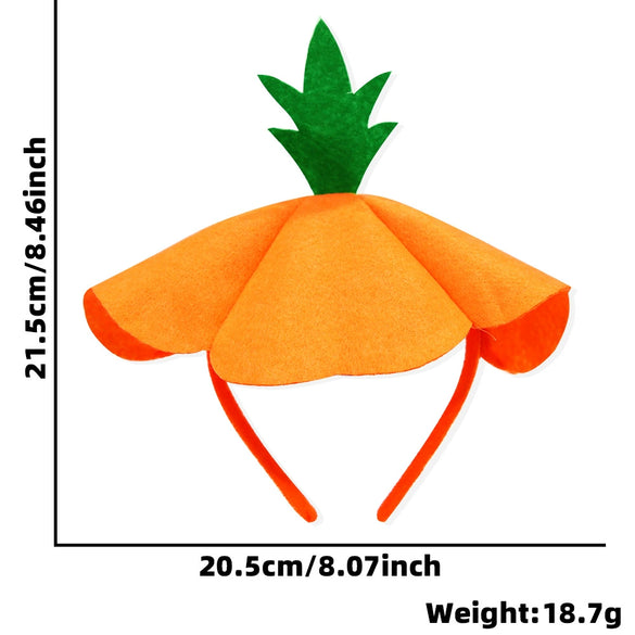 Halloween Headband Cartoon Pumpkin Shape Cloth Headwear Semi Manual Semi Mechanical Masquerade Dress Up