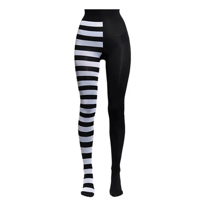 Halloween Japanese Cute Striped Stockings Cosplay Christmas Two-Color Stitching Jumpsuit Socks Wholesale