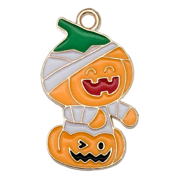 Halloween Jewelry Accessories Zinc Alloy Pumpkin Ghost Pendant Dripping Oil Style