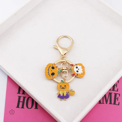 Halloween Kid Cartoon Keychain Pumpkin Ghost Pendant Airpods Funny Accessories Key Chain Holiday Gift