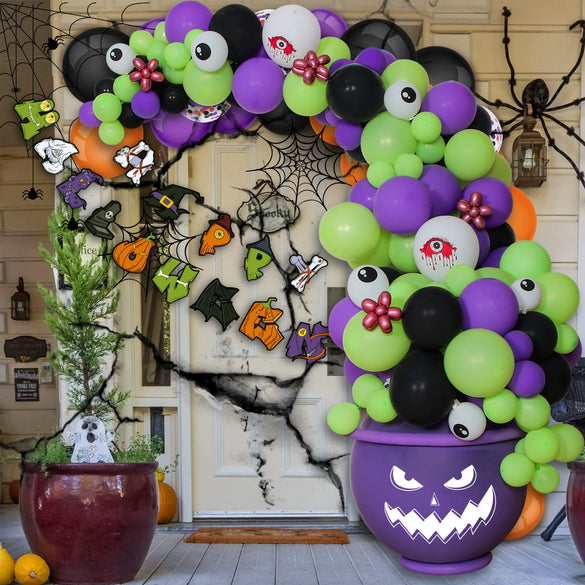 Halloween Medicine Jar Balloon Chain Party Decoration Latex Round Jar Balloon Suit