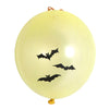 Halloween Party Balloon Latex Round Pat Ball With Rubber Band And Bat Decoration