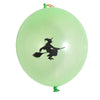 Halloween Party Balloon Latex Round Pat Ball With Rubber Band And Bat Decoration