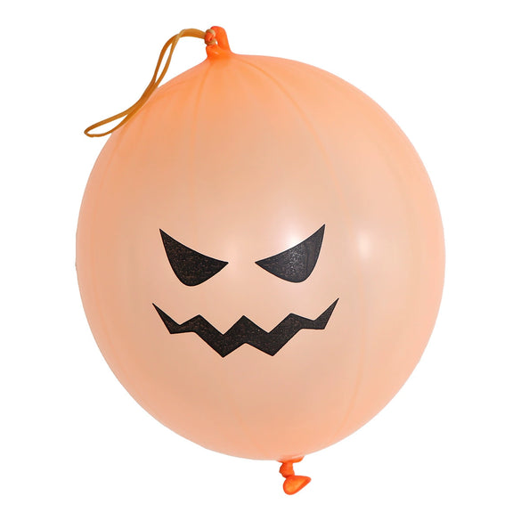 Halloween Party Balloon Latex Round Pat Ball With Rubber Band And Bat Decoration
