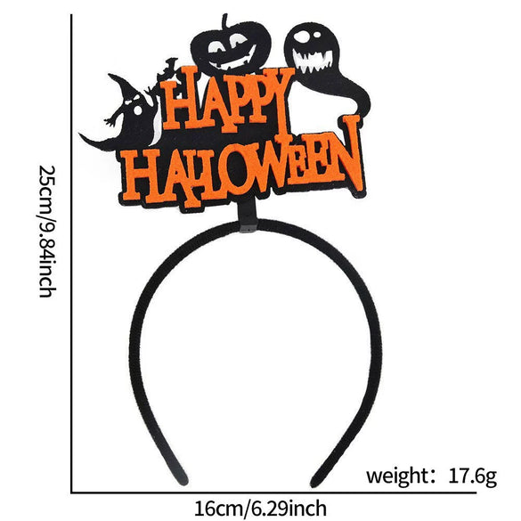 Halloween Plastic Felt Headband Accessories With Ghost Skull Cartoon Decorations