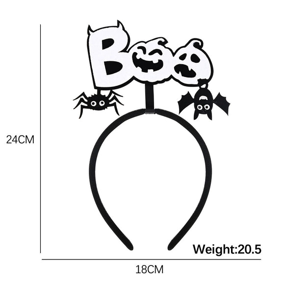 Halloween Plastic Felt Headband Accessories With Ghost Skull Cartoon Decorations