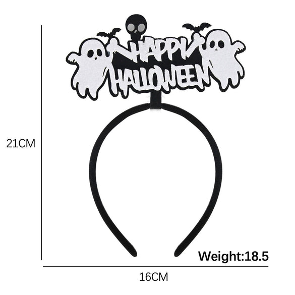 Halloween Plastic Felt Headband Accessories With Ghost Skull Cartoon Decorations